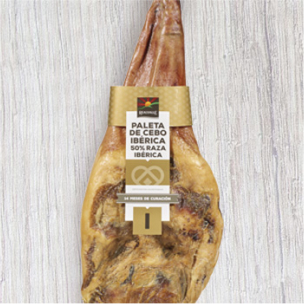Paleta de cebo 50% raza ibérica con hueso pieza Realvalle