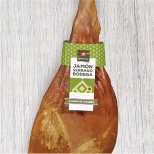 Jamón serrano bodega 11 meses curación Realvalle